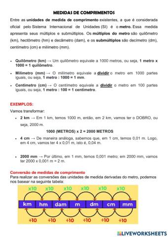 Medidas de Comprimento