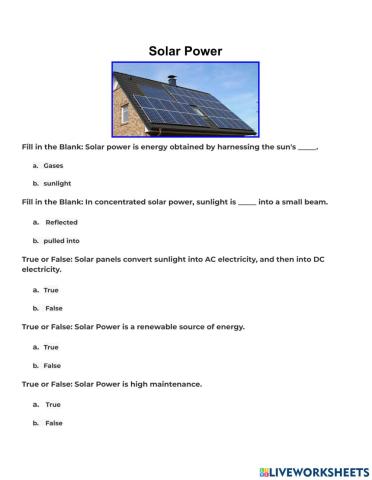 Solar power