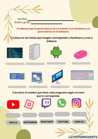 Tecnologia, Software y Hardware