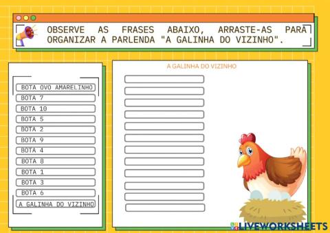 Parlenda: a galinha do vizinho