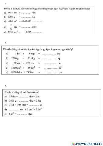 Mértékváltás 2.