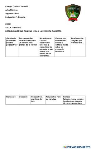 Evaluación de Artes