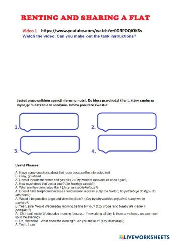 Renting and sharing a flat