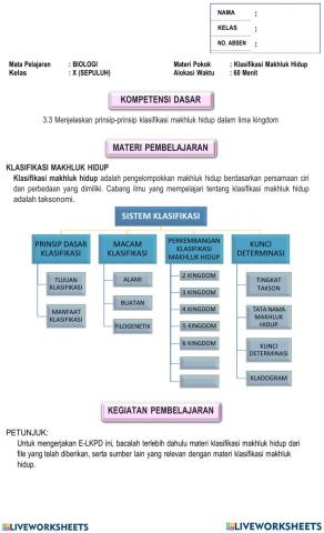 Klasifikasi makhluk hidup