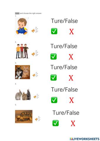 Animals listening practice