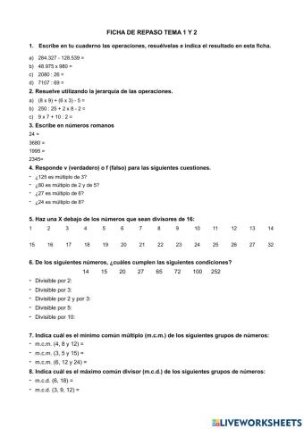 Repaso tema 1 y 2