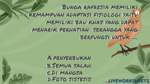 Soal mahluk hidup dan lingkunganya