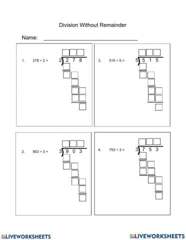 Expanded division method