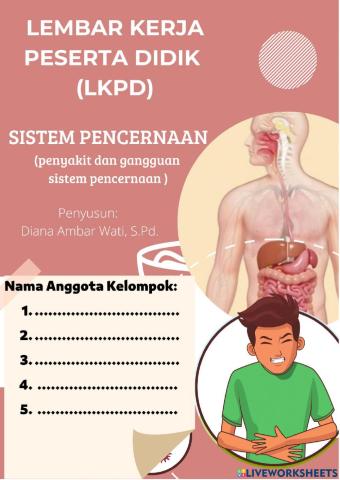 LKPD Penyakit dan gangguan sistem pencernaan