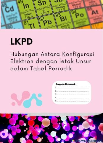 LKPD Konfigurasi Elektron dan Letak Unsur