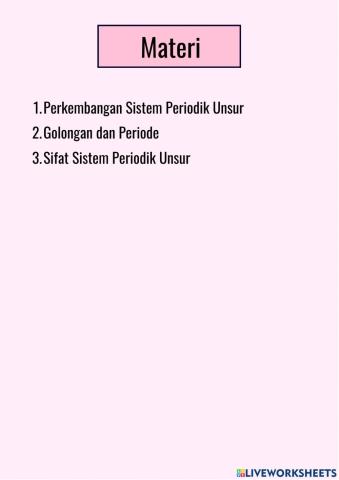 Sistem Periodik Unsur Bagian VI