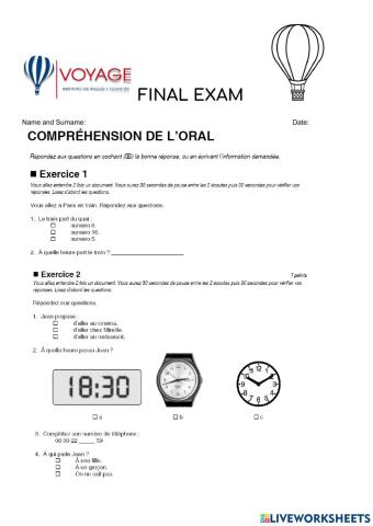 Examen Final Français