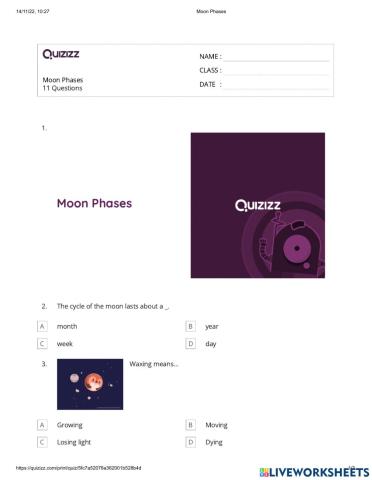 Phases of the moon