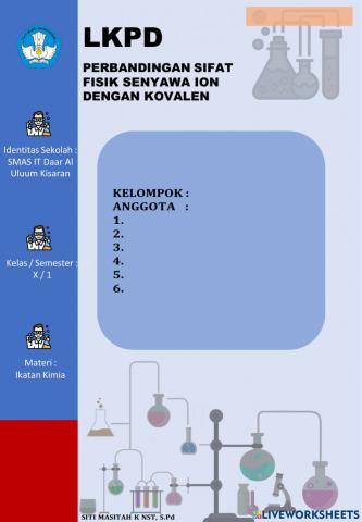 LKPD Perbandingan Senyawa Ion dan Kovalen