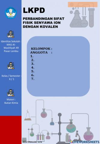 LKPD Perbandingan Senyawa Ion dan Kovalen