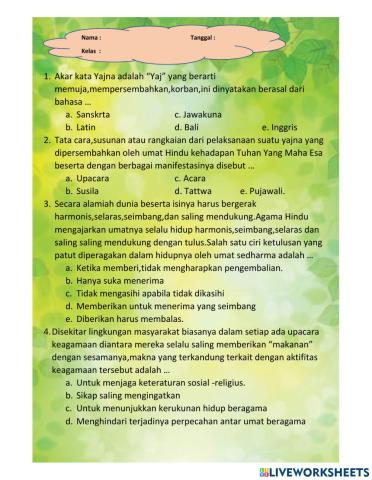 Materi yajna dan moksa