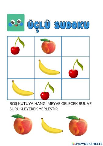 Meyvelerle sudoku 3