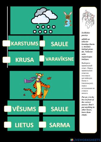 Weather in Latvian