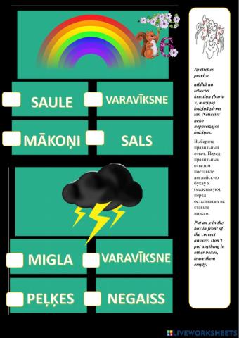 Weather in Latvian