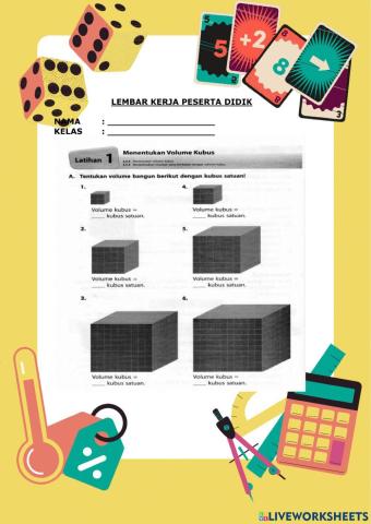 Soal Matematika Kubus-Balok kls 5