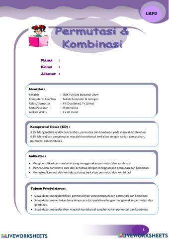 Lkpd permutasi kombinasi