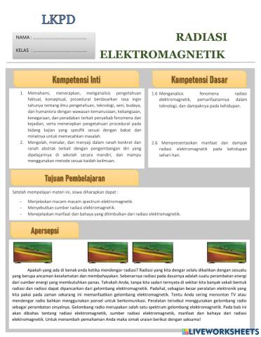 LKPD Radiasi Elektromagnetik