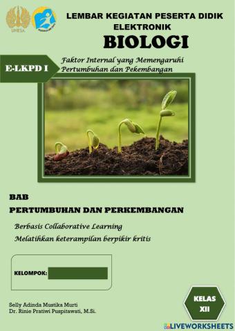 E-lkpd Pertumbuhan dan Perkembangan 1