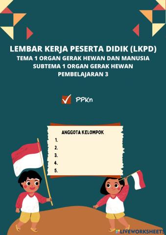 LKPD PPKn Tema 1 Subtema 1 Pembelajaran 3