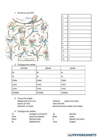 Qu'est-ce qu'il fait? - U3-1ºESO