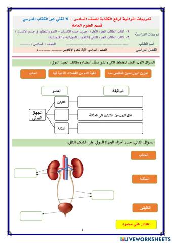 تدريبات اثرائية 1- علوم السادس