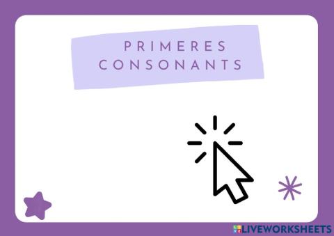 Primeres consonants