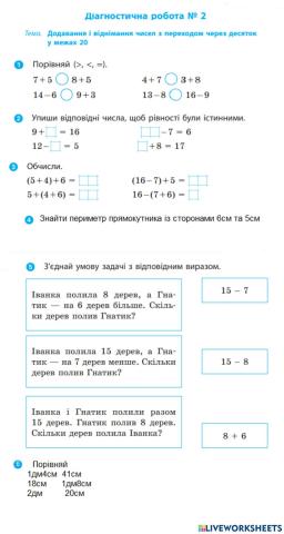 Діагностувальна робота