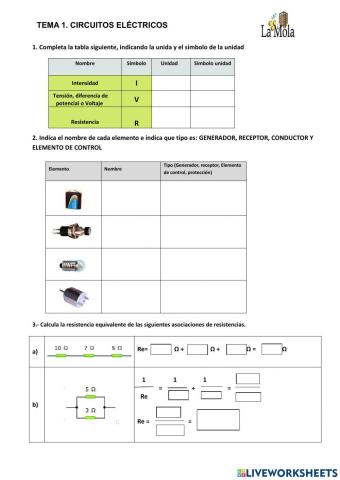 Circuitos eléctricos-Ley de ohm