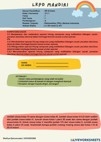 LKPD-Mandiri Operasi  Hitug Campuran