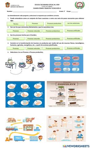 Primer Examen Trimestral Tecnología 3°