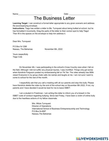 The Business Letter