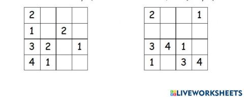 Sudoku 4x4