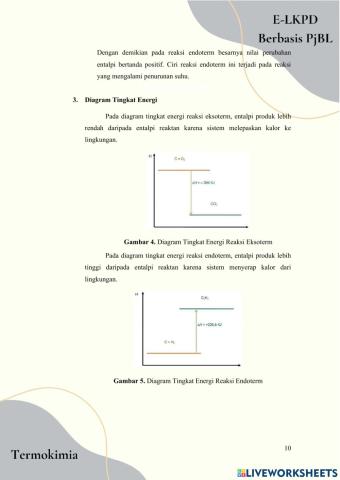 Live worksheet termokimia bagian 2