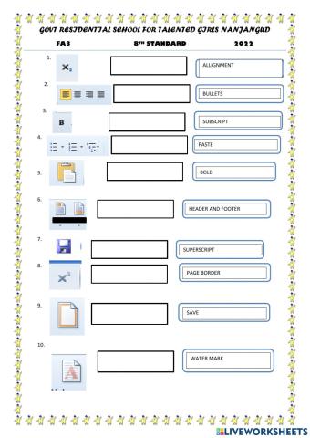 FA 3 Computer science Exam FOR 8TH