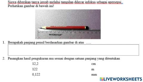 Assesmen awal ukuran sudut