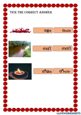 Malayalam alphabets