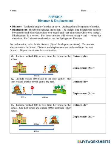 Sp2023 Distance & Displacement Calculations