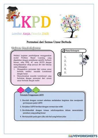 LKPD Permutasi dari Semua Unsur Berbeda