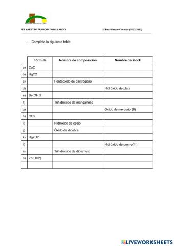 Ejercicio 20 formulación