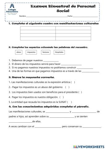 Examen de Personal