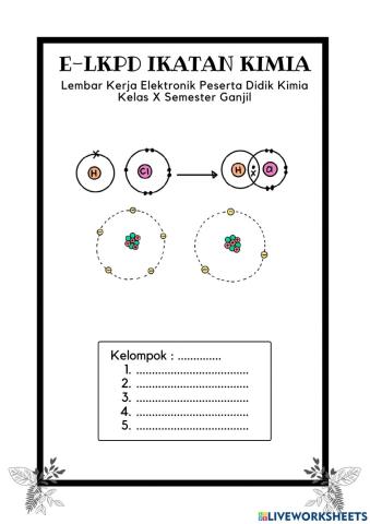 E-LKPD Ikatan Kimia Kelas X Semester Ganjil