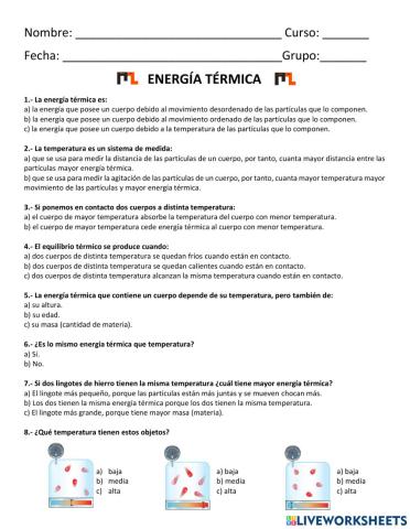 Energía térmica 2