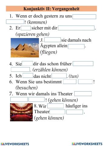 Konjunktiv II: Vergangenheit