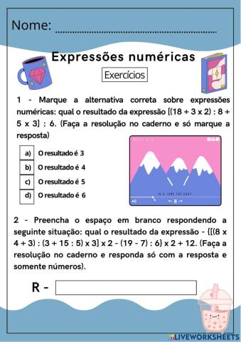 Expressões numéricas