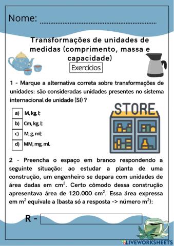 Transformações de unidades de medida